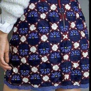 NEW Anthropologie Maeve Beaded Mayfair Skirt 2
